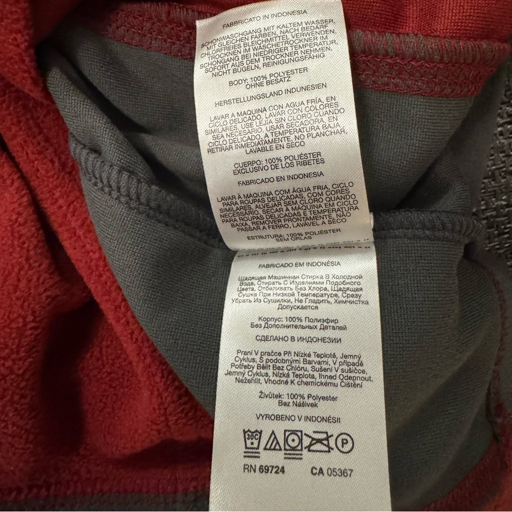 Columbia Half-Zip Fleece Pullover – Red/Gray – Men’s Small – NWT - Picture 12 of 12